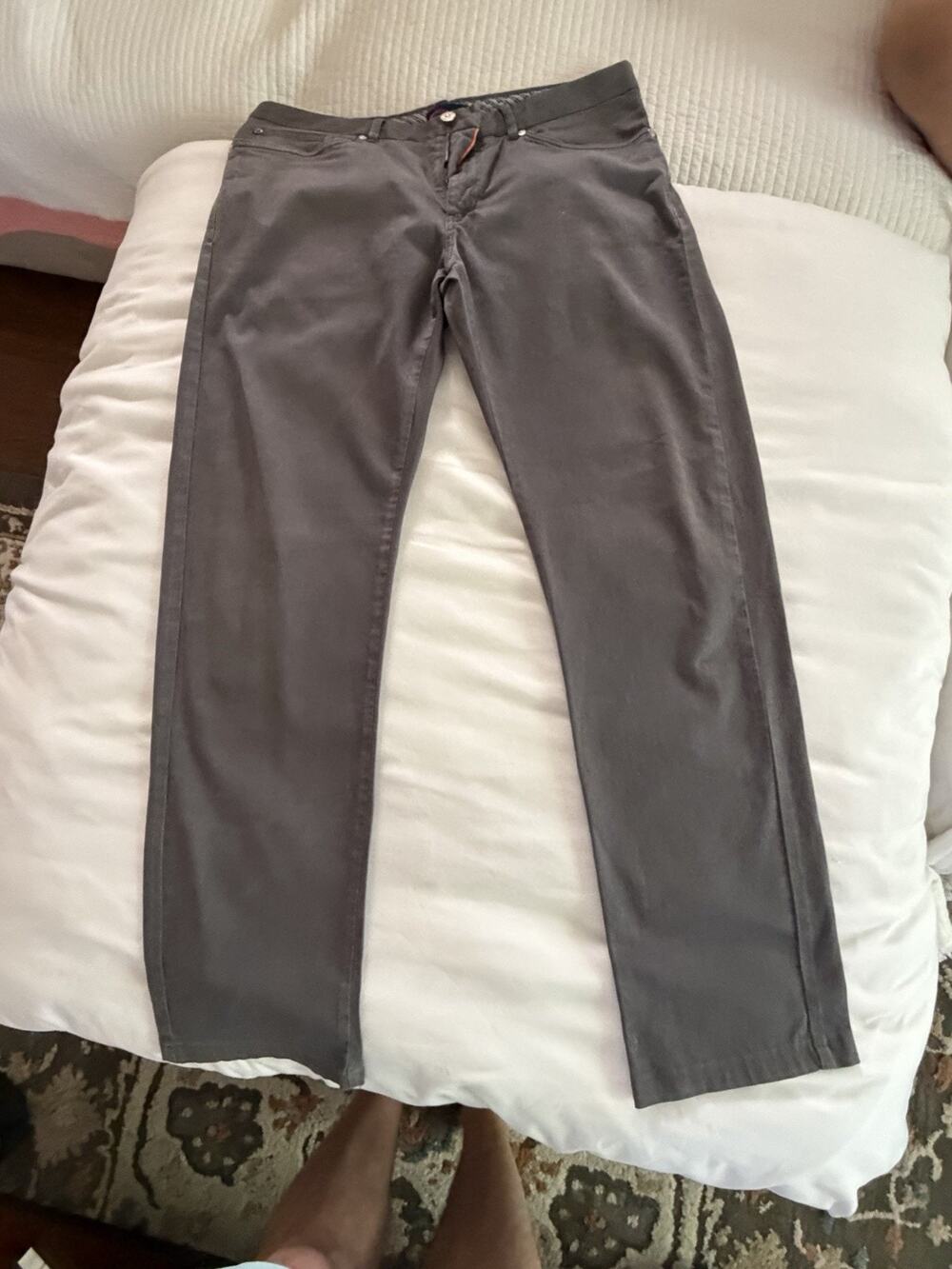 Mercer Blue Gray Stretch Pants Men’s 33 Cotton 5 Pocket Casual Jeans Style